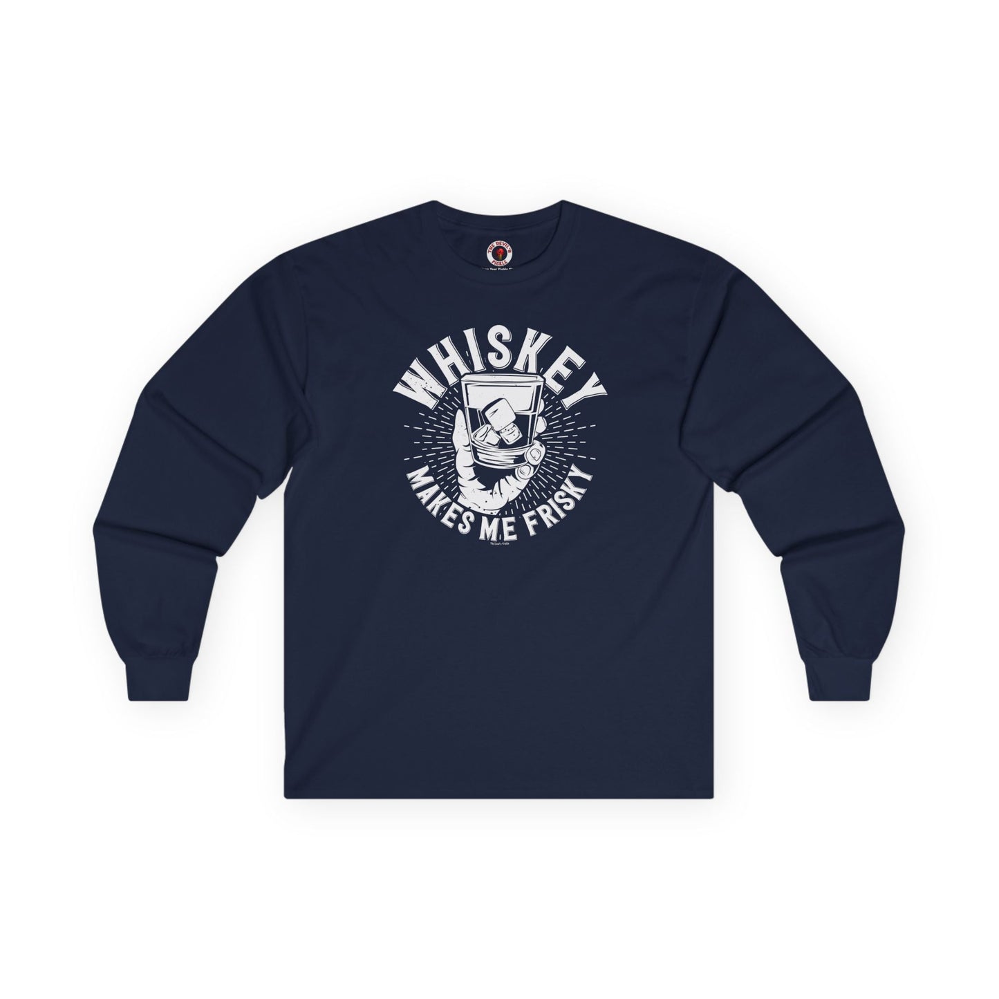 Whiskey Makes Me Frisky Long Sleeve Tee The Devil's Pickle