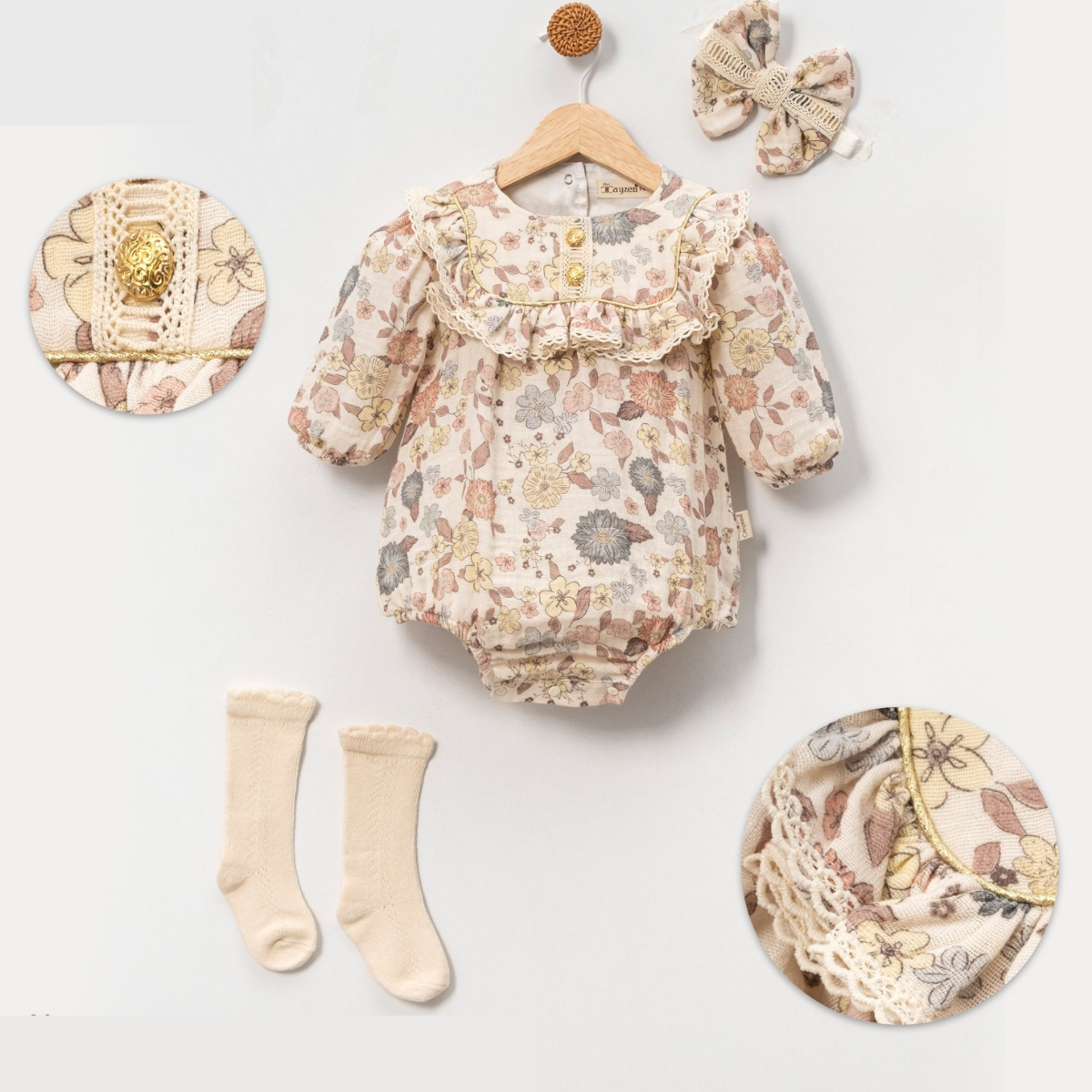 Siena Floral Romper Set Honey and Hive