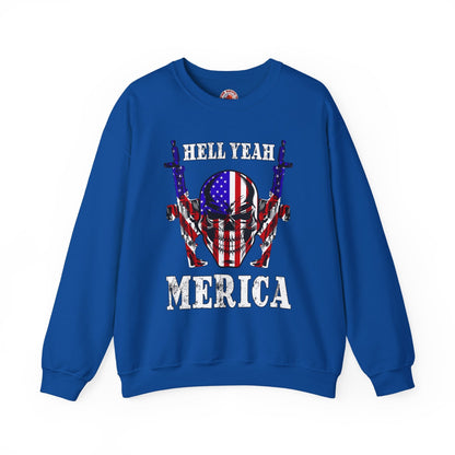 Hell Yeah Merica Crewneck Sweatshirt The Devil's Pickle
