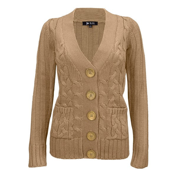 Cable Knitted Cardigan Sweater with Pockets Shop Style & More | Fresh Looks, Everyday Deals & Free Shipping