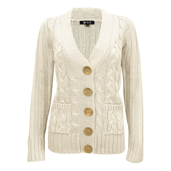 Cable Knitted Cardigan Sweater with Pockets Shop Style & More | Fresh Looks, Everyday Deals & Free Shipping
