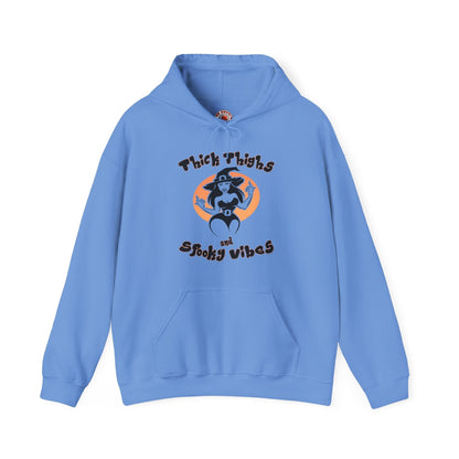Thick Thighs and Spooky Vibes Hooded Sweatshirt The Devil's Pickle