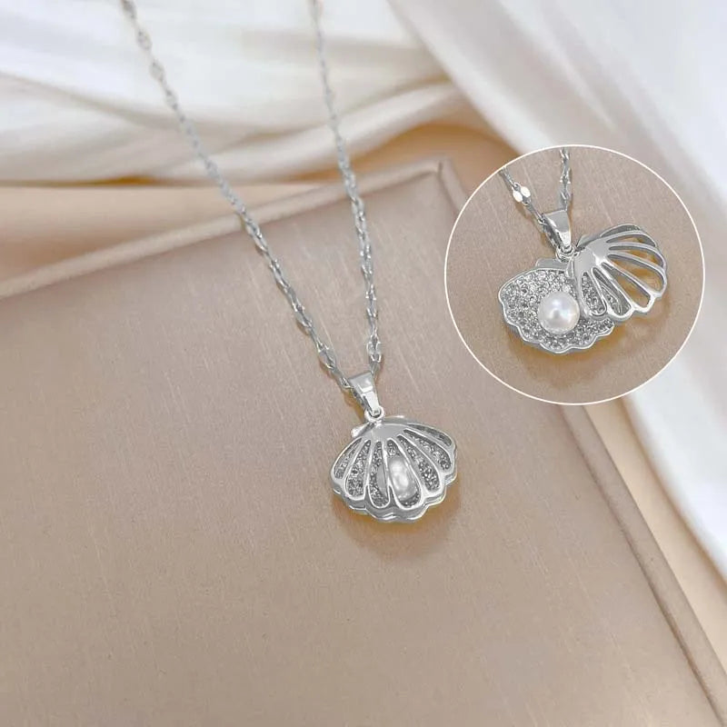 Korean Openable Shell Pearl Necklace ViralGalleria.com