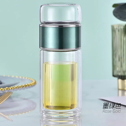 Double Wall Glass Tea Infuser Bottle ViralGalleria.com