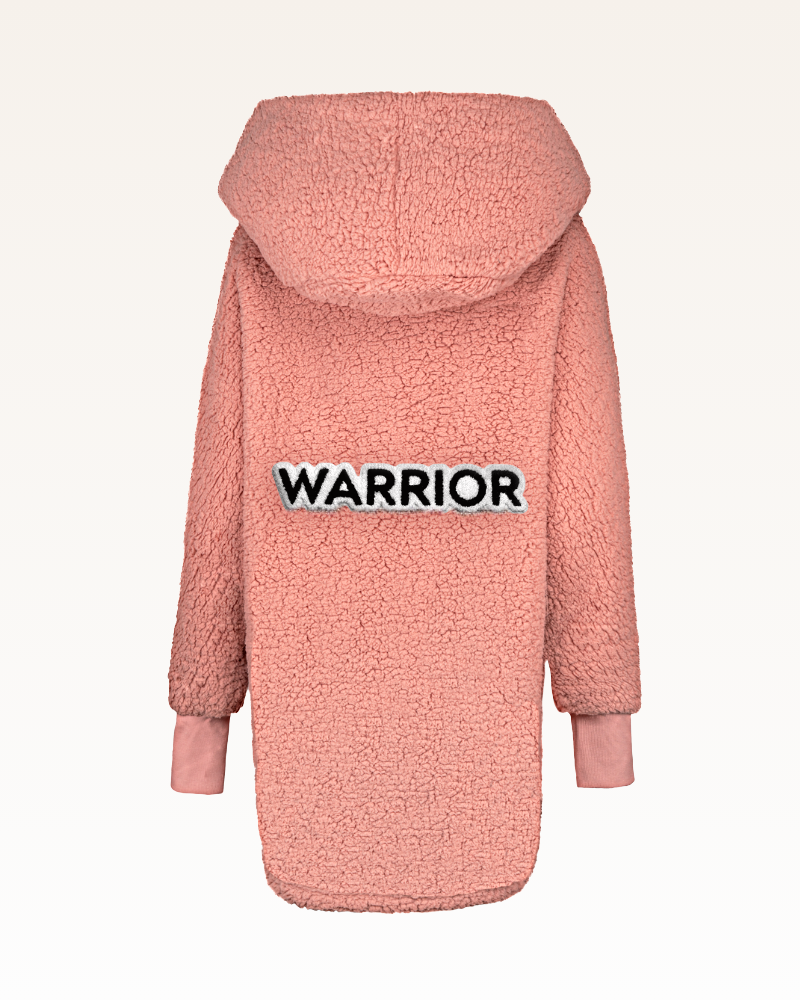 The Warrior Effect™ by Jill Martin Chenille Logo Sherpa Lounger Jacket Jill Martin