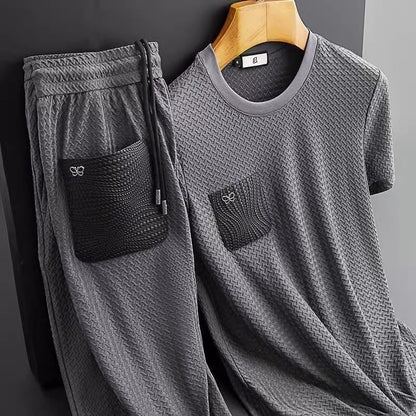 Anti-Wrinkle Flex Suit Mens Short Sleeve Slim Fit Shirts FitiqueFit