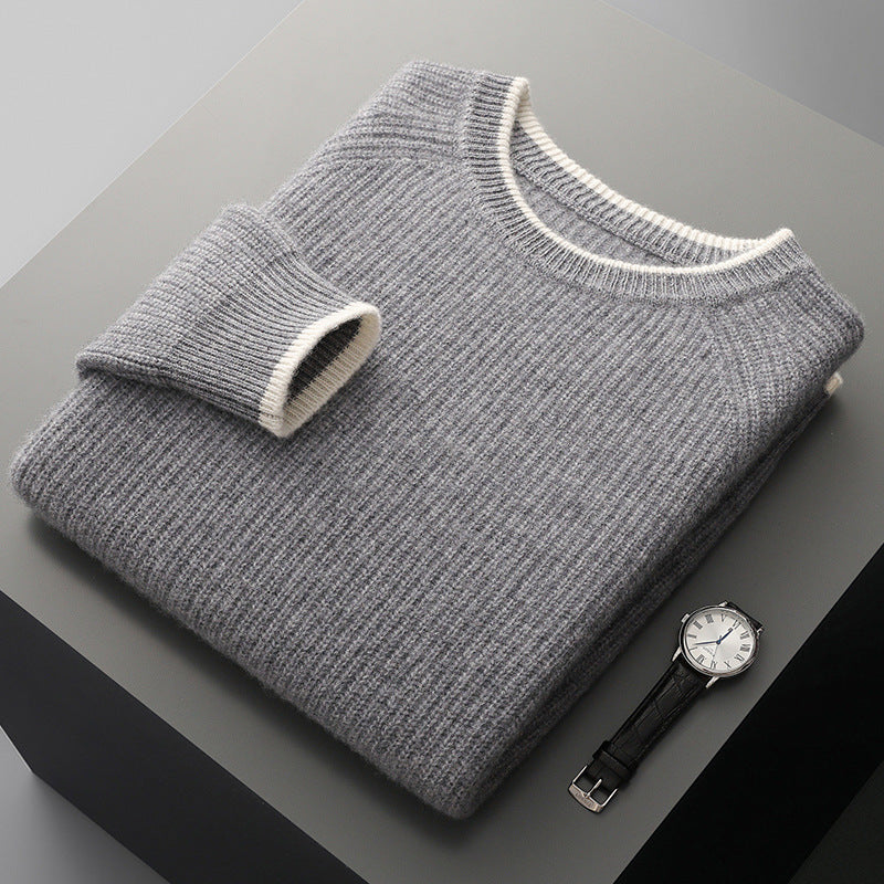 New Round Neck Double-strand Thickened Sweater For Men Grayceful LLC