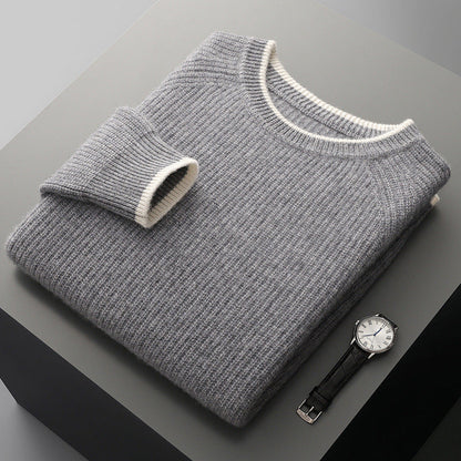 New Round Neck Double-strand Thickened Sweater For Men Grayceful LLC