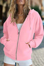 Women’s Zip Up Crop Sweatshirt – Fleece Lined Casual Hoodie FitiqueFit