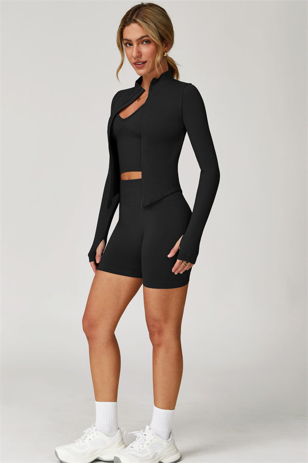 The Delight Jacket Shorts 2-Piece Set Fitglutes Activewear Gymwear Sportswear & Workout Clothes