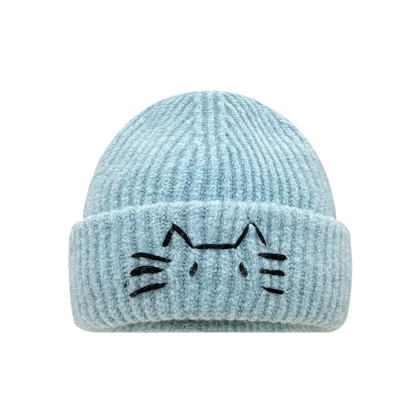 Women’s Cute Cat Line Design Knitted Hat – Warm Fall & Winter Beanie FitiqueFit
