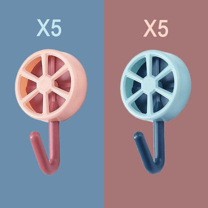 10PCS Self Adhesive Wall Hook Strong Without Drilling Coat Bag Bathroom Door Kitchen Towel Hanger Hooks Home Storage Accessories Decorative Hooks Entrance Organizers with Self-Adhesive Hooks for Hanging Keys Towels Stevvex