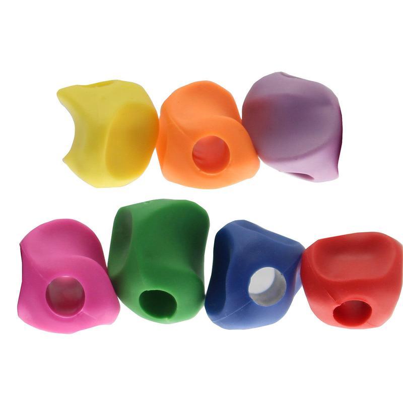 10pcs/lot Silicone Pen Baby Learning Writing Tool Correction Device Fish Pencil Grasp Writing Aid Grip Stationery Pen Holder Child Writing Aid for Kids Silicone Writing Aid Additional Writing Aid Set Ergonomic Pen Stevvex