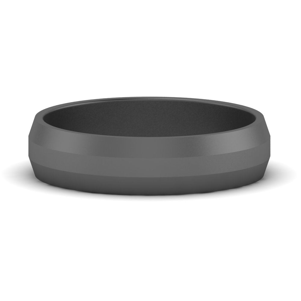 Wedding Band Beveled Edge Matte Fascinating Diamonds