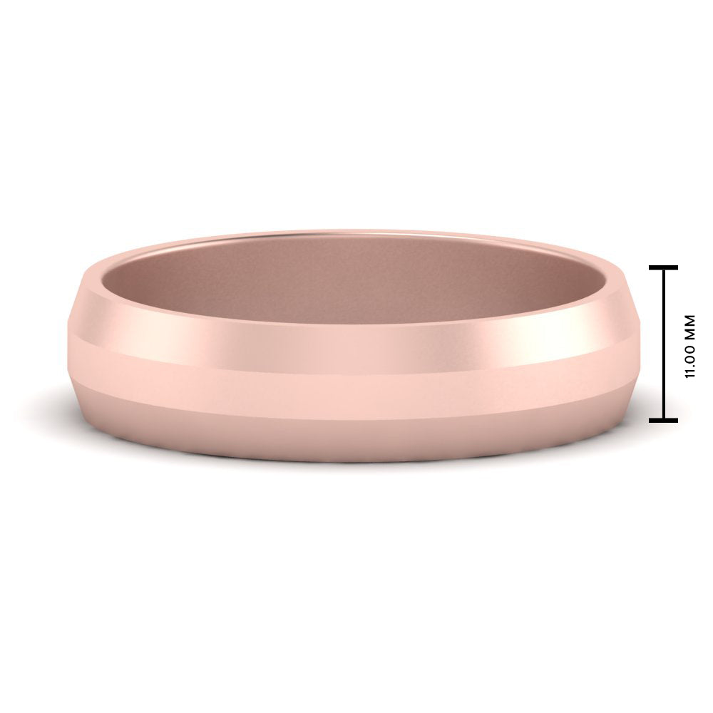 Wedding Band Beveled Edge Matte Fascinating Diamonds
