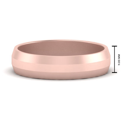 Wedding Band Beveled Edge Matte Fascinating Diamonds