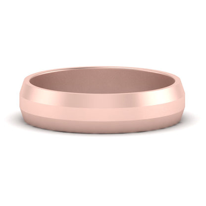 Wedding Band Beveled Edge Matte Fascinating Diamonds
