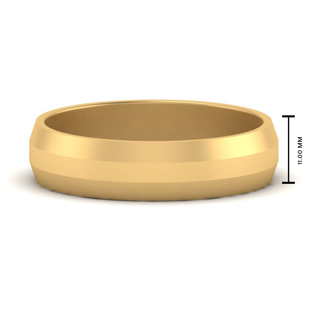 Wedding Band Beveled Edge Matte Fascinating Diamonds