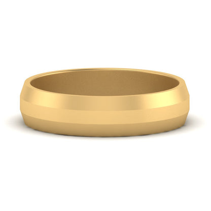 Wedding Band Beveled Edge Matte Fascinating Diamonds