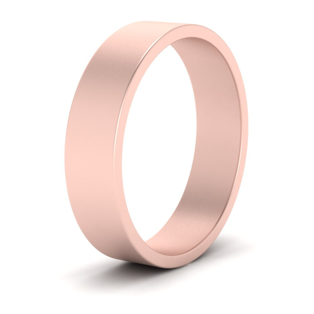 5 mm Flat Gold Wedding Band Fascinating Diamonds
