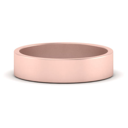 5 mm Flat Gold Wedding Band Fascinating Diamonds