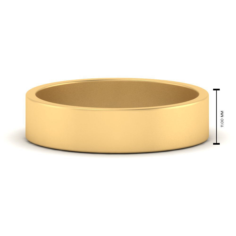 5 mm Flat Gold Wedding Band Fascinating Diamonds