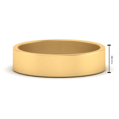 5 mm Flat Gold Wedding Band Fascinating Diamonds