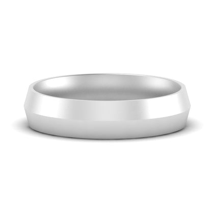 Comfort Fit Knife Edge Mens Band Fascinating Diamonds