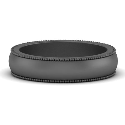 Milgrain Matte Finish Mens Band Fascinating Diamonds