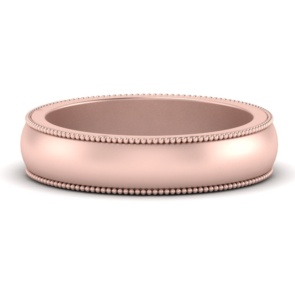 Milgrain Matte Finish Mens Band Fascinating Diamonds