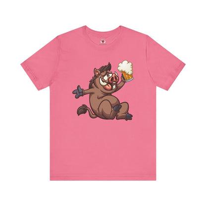 Beer Drinking Boar T-Shirt The Devil's Pickle