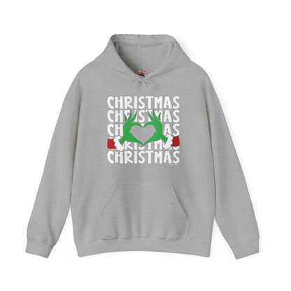 Christmas Heart Hooded Sweatshirt The Devil's Pickle