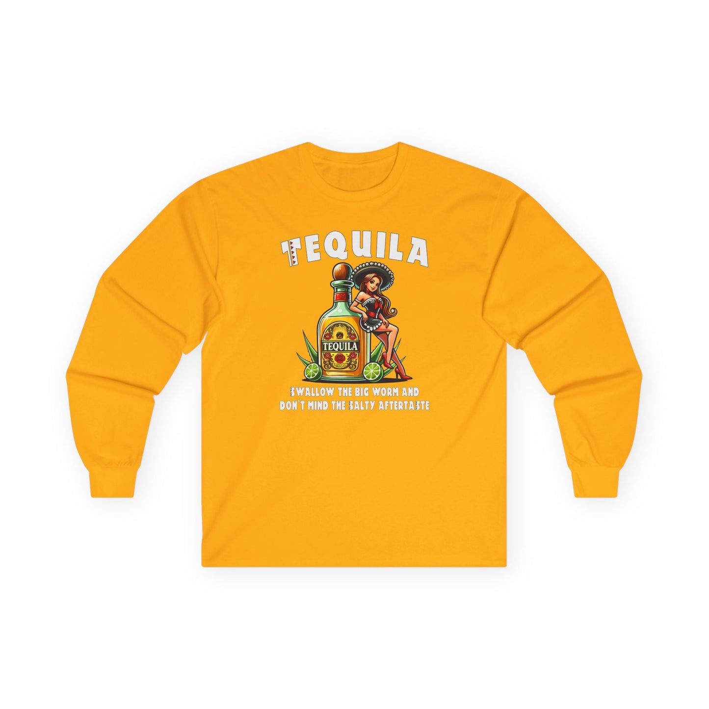 Tequila Swallow The Big Worm Long Sleeve Tee The Devil's Pickle