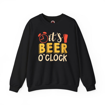 It's Beer O'clock Crewneck Sweatshirt The Devil's Pickle