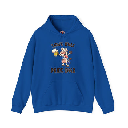 Save Milk Drink Beer Hooded Sweatshirt The Devil's Pickle