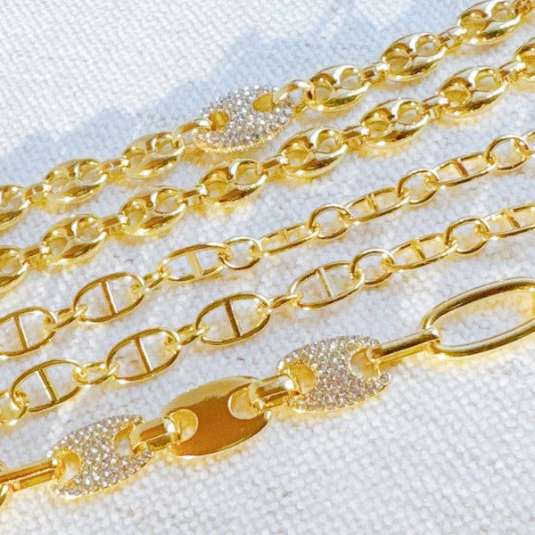 Golden Bit Linked Longer Chain Necklace Shop Style & More | Fresh Looks, Everyday Deals & Free Shipping