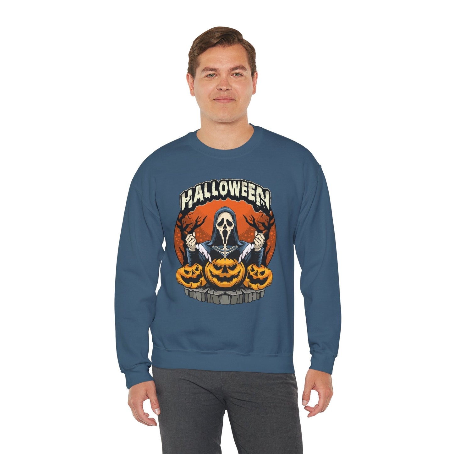 Screamer Killer Ghost Halloween Crewneck Sweatshirt The Devil's Pickle