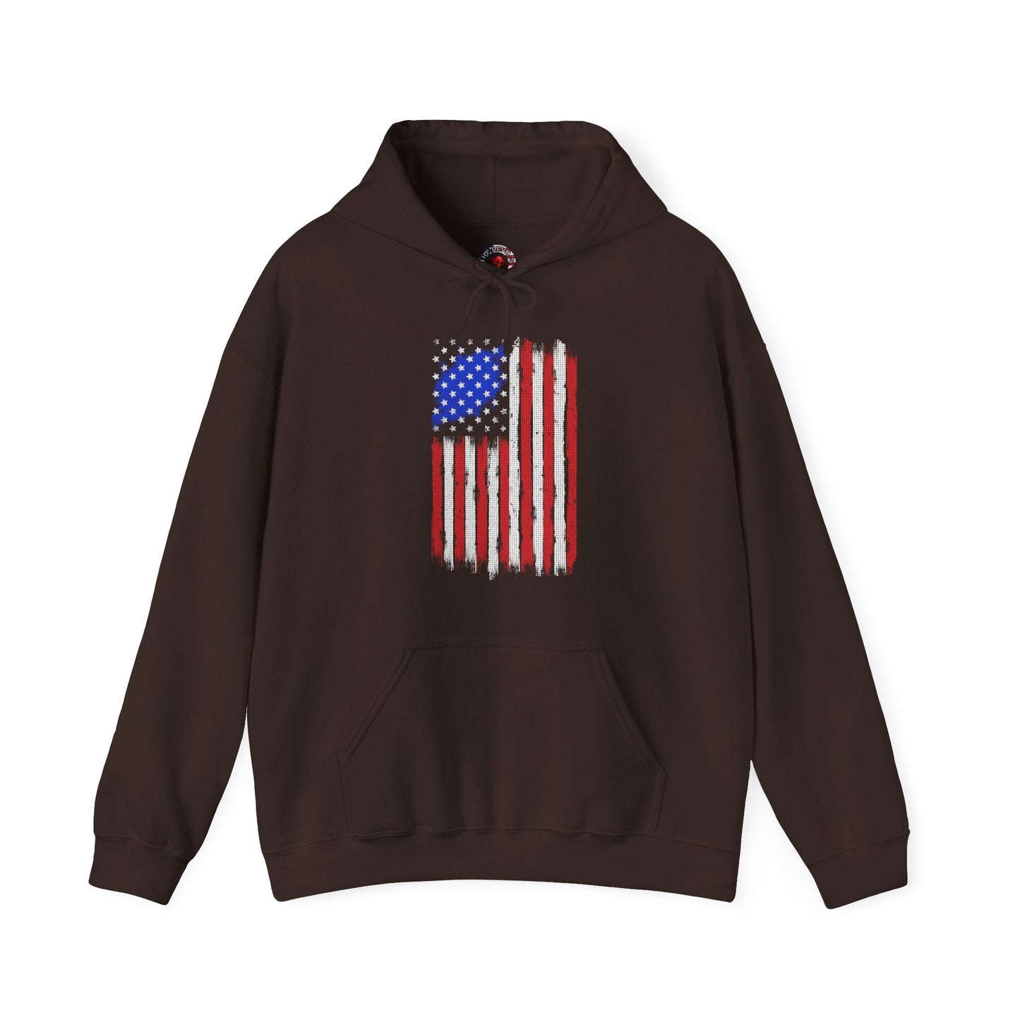 Tattered American Flag Hooded Sweatshirt The Devil's Pickle