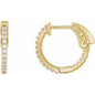 14K Yellow 1/3 CTW Natural Diamond Inside-Outside 15.5 mm Hinged Hoop Earrings Ethereal Legacy Boutiques