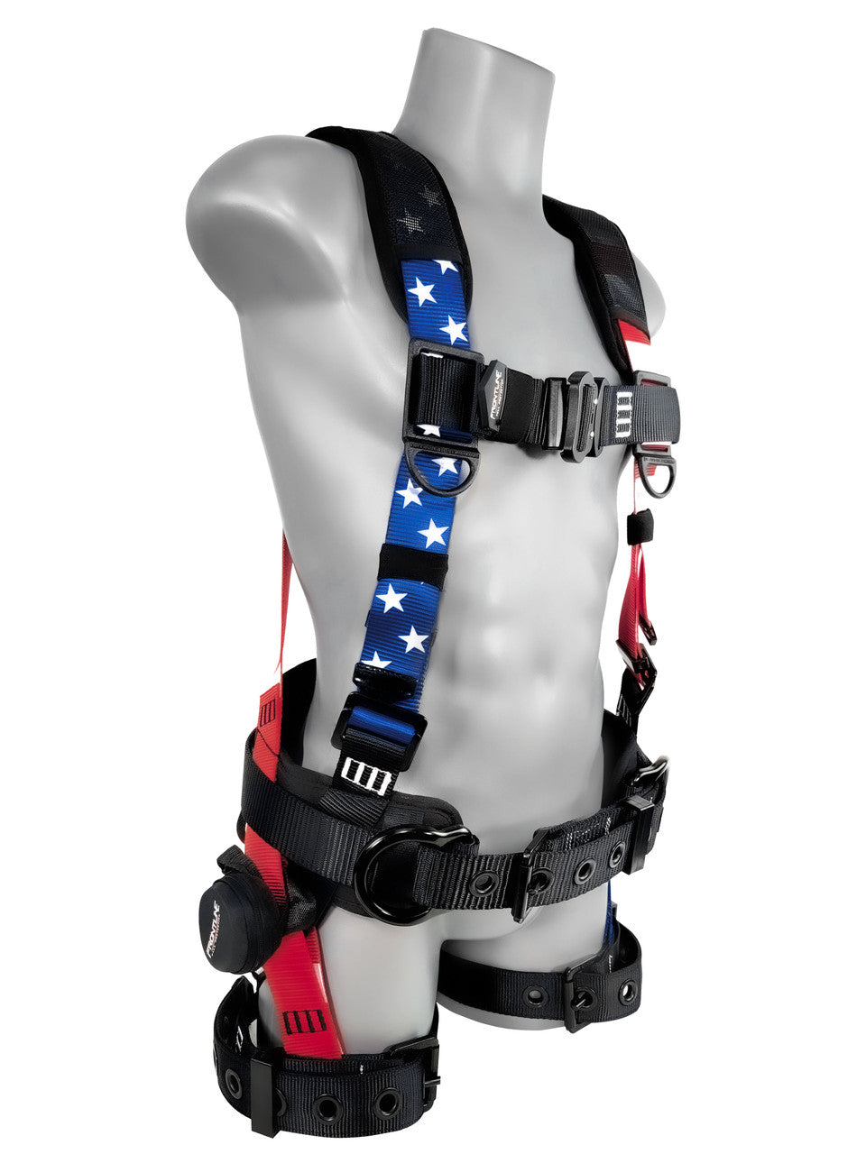 Frontline 110CTB-AM American Style Full Body Harness with Aluminum Hardware and Suspension Trauma Straps XL/2X VM Hardware