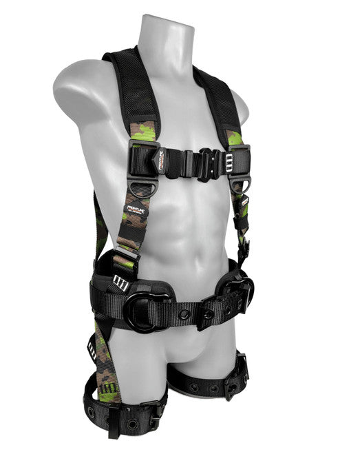 Frontline 110CTB-CF Camouflage Full Body Harness with Aluminum Hardware and Suspension Trauma Straps XL/2X VM Hardware