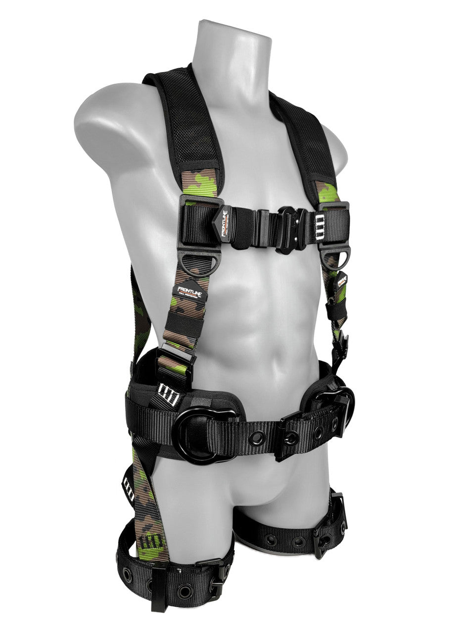 Frontline 110CTB-CF Camouflage Full Body Harness with Aluminum Hardware and Suspension Trauma Straps S VM Hardware