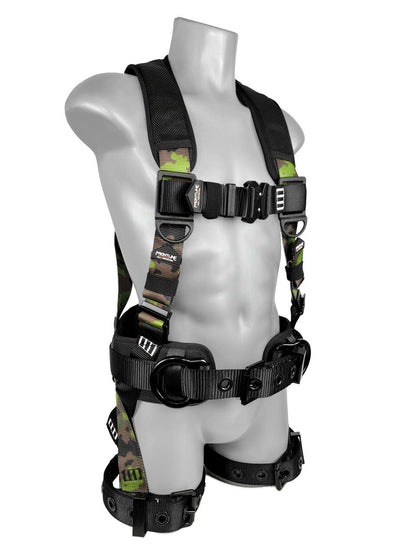 Frontline 110CTB-CF Camouflage Full Body Harness with Aluminum Hardware and Suspension Trauma Straps S VM Hardware
