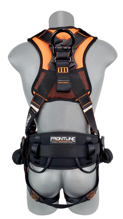 Frontline 110CTB Combat Lite Full Body Harness all Aluminum Hardware and Suspension Trauma Straps S VM Hardware