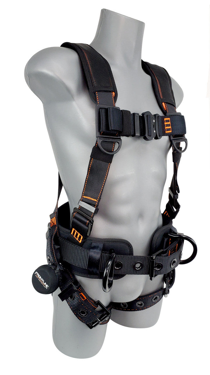 Frontline 110CTB Combat Lite Full Body Harness all Aluminum Hardware and Suspension Trauma Straps S VM Hardware