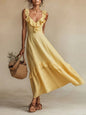 Sleeveless Ruffle Detail High-Waist Maxi Dress – 7 Colors, S–3XL FitiqueFit