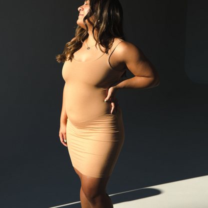 Tayler Dress - Single Layer Slip - Medium Nude Boob-eez