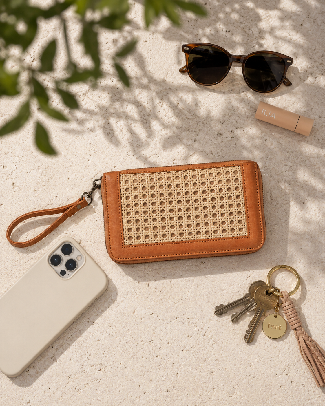 Raja Leather and Cane Wallet Village Thrive