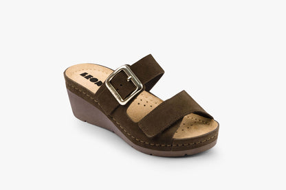 Amara by LEON- Women’s Leather Sandals- Adjustable Comfort Sandals with Gel-Insole LEON Footwear USA