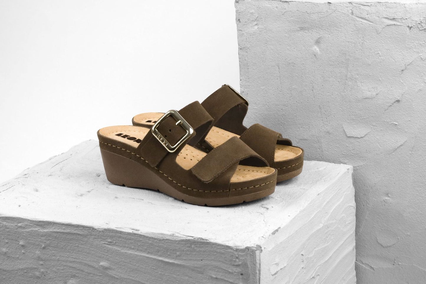 Amara by LEON- Women’s Leather Sandals- Adjustable Comfort Sandals with Gel-Insole LEON Footwear USA